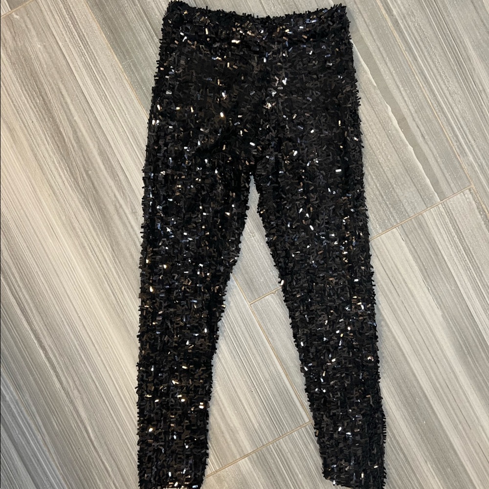 Black Sequin leggings size Small - Picture 2 of 9